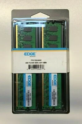 4 GB DDR2-800 PC2-6400 U 666-12 EDGE 2X2GB NONECC PC MEMORY MHZ 240 PIN - Image 1 of 4