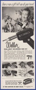 Vintage 1960 WELLER Soldering Gun Kit Power Tool Christmas Holiday 60's Print Ad - Picture 1 of 1