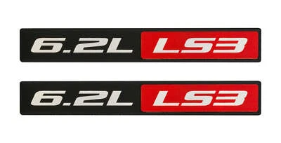 Chevrolet Camaro SS RS 2010-2017 6,2 L L LS3 5 3/4" plata negro rojo emblemas - par Foto 1 de 3