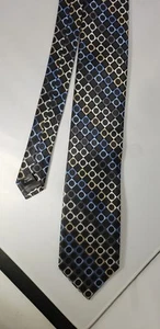 Michael Kors Men's Silk Tie Blue / Black/ Grey/ Silver - Picture 1 of 3