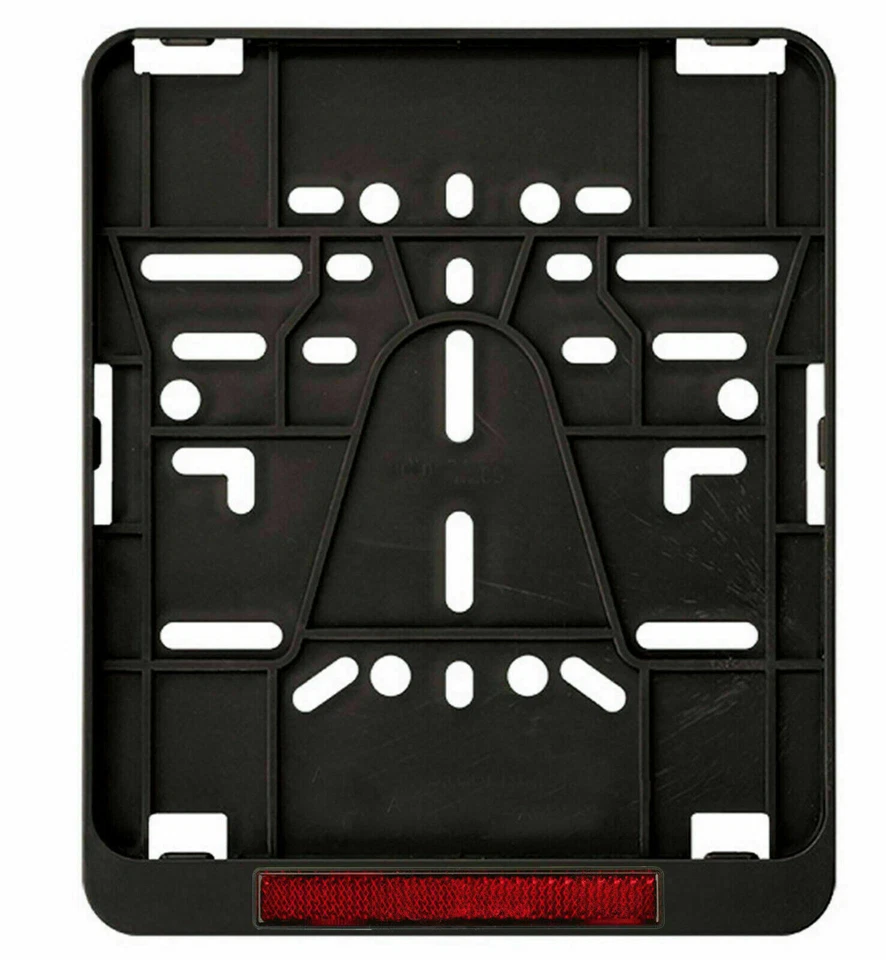 Kennzeichenhalter Motorrad 180x200 Kennzeichen-Platte mit Reflektor mit E-Nr. - Bild 1 von 1