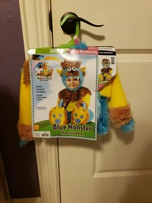 Fantasia de monstro azul peludo criança 12 a 18 meses - Imagem 1 de 4