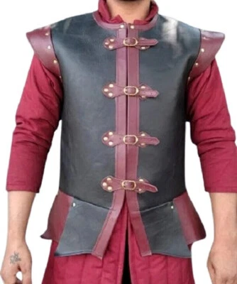 Medieval Leather Jerkin | Medieval Leather Vest Leather Jacket | Sca Larp Best - Image 1 of 4