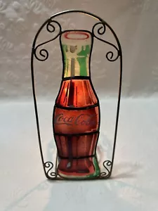 Vintage 1999 Coca Cola Flasche Design - Metall/Kunststoff 8,25" Kerzenhalter Rahmen - Bild 1 von 8