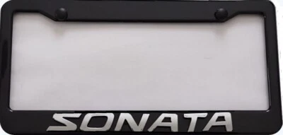 Marco de licencia de plástico ABS con escritura cromada 3D Hyundai Sonata Foto 1 de 3