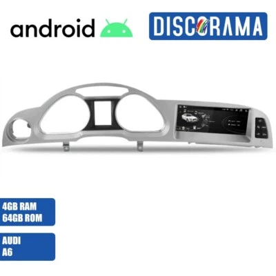 AUTORADIO ANDROID 4/64GB AUDI A6 2005-2011 STEREO AUTO TOUCH WIFI NAVIGATORE - Immagine 1 di 4