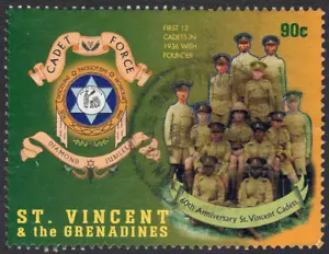 1996 St. Vincent SC# 2358 - Cadet Force, 60th Anniversary - Used - Picture 1 of 2