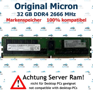 32 GB Rdimm ECC DDR4-2666 Dell Precision T5820XL T7820 T7820XL T7920 Serveur RAM - Photo 1/1