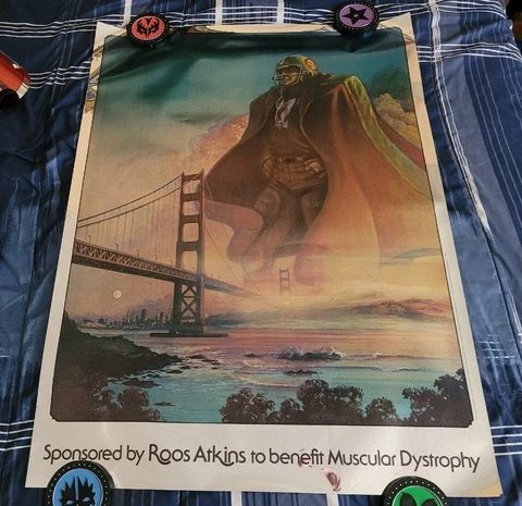 SAN FRANCISCO 49ERS VERY RARE 1980 SILVER FOIL EVENT POSTER 24x34 VG+ NO HOLES Cover