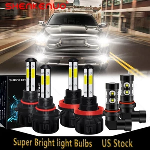 For Dodge RAM 1500 2500 3500 4500 2013 2014 2015 LED Headlight & Fog Light Bulbs - Picture 1 of 16