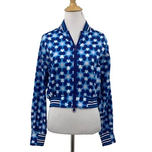 Free People Movement Bomber Jacket Women XS Extra Small Zip Up Cropped Patterned - Picture 1 of 15