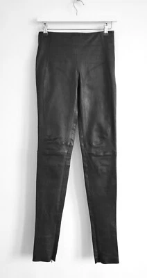 Balenciaga Nicolas Ghesquiere Leggings Pantalones Cuero Negro FR34/UK6 Foto 1 de 4
