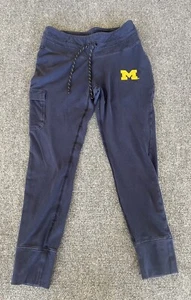 Michigan Wolverines Womens L Columbia Sweatpants Joggers Blue Yellow Drawstring  - Picture 1 of 14