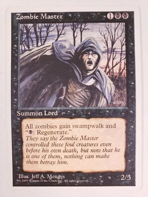 Magic the Gathering MTG 1x ZOMBIE MASTER Summon Lord 4th Edition Moderate Played - Image 1 of 4
