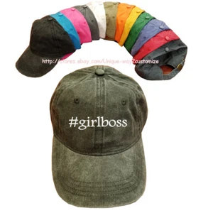 #GIRLBOSS GIRLBOSS cotton baseball cap U Choose color Pigment dyed 100% cotton - Picture 1 of 1