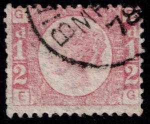 1870 1/2d Rosa-Rosso SG 48 Targa 11 EG Crisp CDS Usato - Foto 1 di 1
