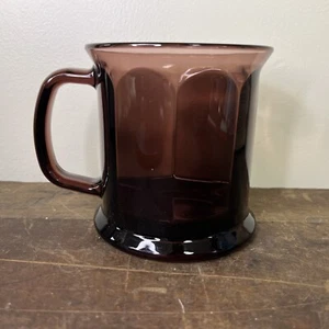 Glass Amethyst 8 Pillared Mug Cup 4” Tall EUC - Picture 1 of 5