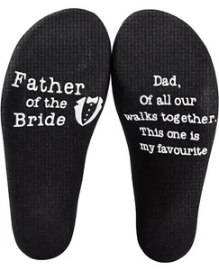 Dad Of All The Walks This One Is My Favourite Wedding Socks Father Of The Bride - Picture 1 of 6
