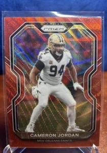 2020 Prizm Cameron Jordan Red Wave SP /149 #250 New Orleans Saints - Picture 1 of 2