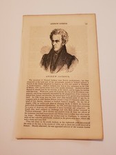 Portrait of Andrew Jackson American General & President c. 1854 Engraving 