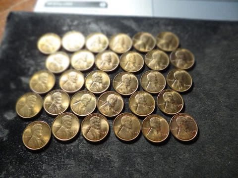 1938 BU Gem BU RED Original Lincoln Head Cents 30 Coin Roll MSX Cover