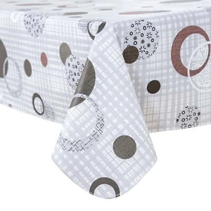 Checkered tablecloth 52x70 Flannel backing 100% waterproof thick plastic table - Picture 1 of 3