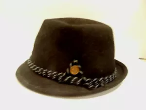 Vintage Newport black Merino Felt man's hat: size 6 5/8 - Picture 1 of 12