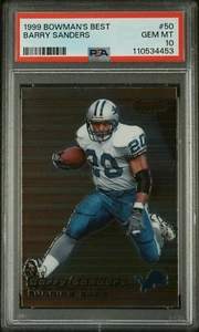 Bowman's Best Barry Sanders #50 1999 - PSA 10 - HOF - Imagen 1 de 2