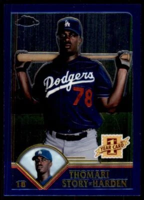 2003 Topps Chrome Thomari Story-Harden Los Angeles Dodgers #T187 - Image 1 of 2