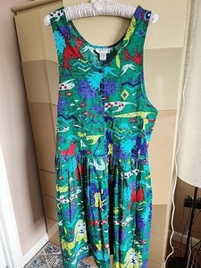 Vestido Vintage Informal S. Roberts 100% Algodón Multicolor Talla M - Imagen 1 de 9