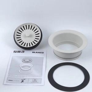 Blanco 203443 Color-Coordinated Metal Waste Flange - Soft White - Picture 1 of 4