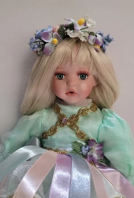 Paradise Galleries RAINBOW'S JEWELS FAIRY Sitting Porcelain Doll (Doll Only) - Image 1 of 4