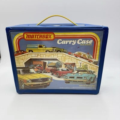Matchbox 1974 Carry Case Holds 48 Models No Trays Blue  - Image 1 of 4
