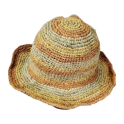 Sombrero cubo cáñamo ganchillo natural Foto 1 de 4