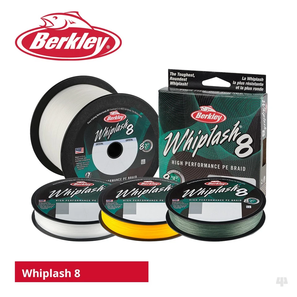 Berkley Whiplash 8 Braided Mainline - Pike Carp Cod Bass Lure Sea Fishing Line - Image 1 of 4