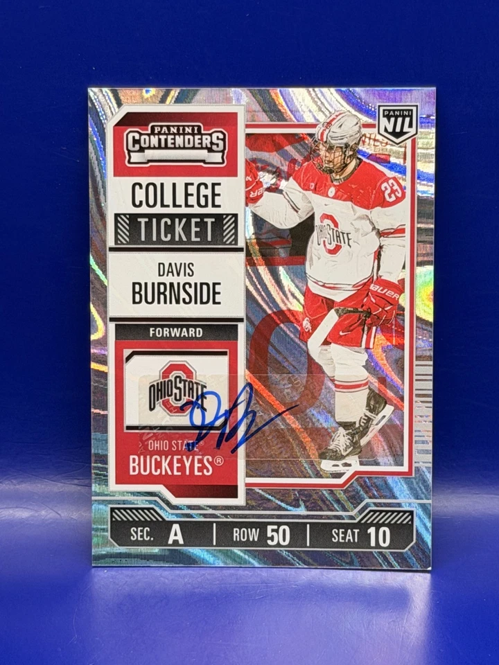 2024-25 Panini Ohio State University NIL College Ticket Davis Burnside Auto /199 - Image 1 of 2