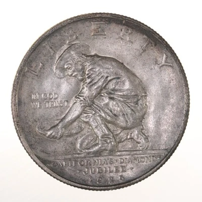 Raw 1925-S California Diamond Jubilee 50C Silver Half Dollar Commemorative - Image 1 of 2