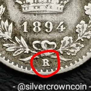Italy 🇮🇹 20 Centesimi 1894 R. KM#28.1. Twenty Cents coin. Umberto l. ROME mint - Picture 1 of 8