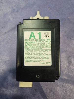 2014-2019 TOYOTA COROLLA TPMS CONTROL MODULE - 897A0-02010 OEM - Image 1 of 4