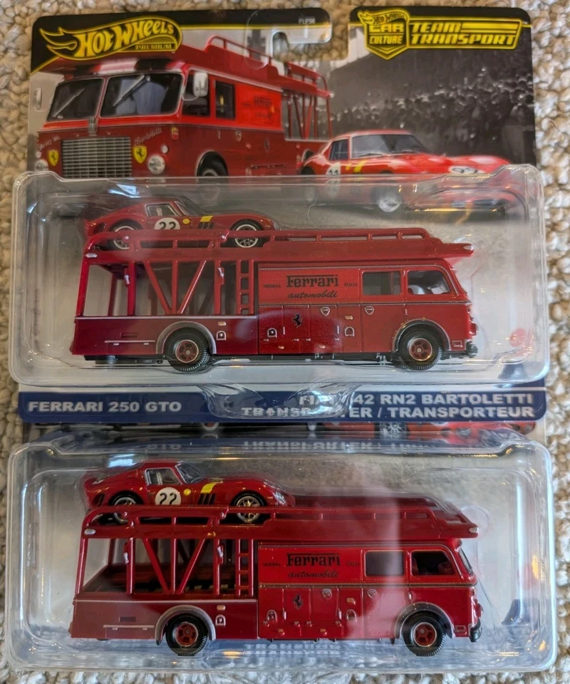 Camión Hot Wheels Ferrari Team Transport 250GTO Fiat 642 Bartoletti LOTE DE 2 Foto 1 de 1