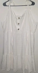 Torrid white Short Sundress sleeveless rayon stretch 5x - Picture 1 of 4