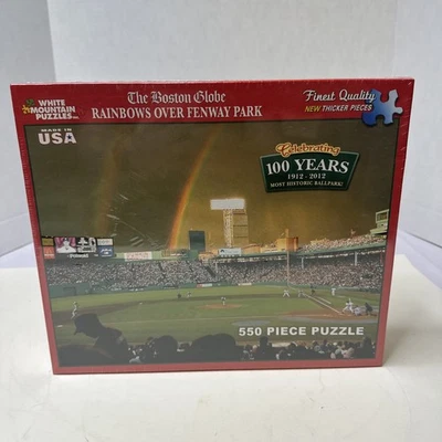Rompecabezas White Mountain Boston Globe Red Sox 2014 arco iris sobre Fenway Park 550 piezas Foto 1 de 4
