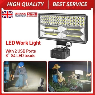 For Makita Battery 18V Li-Ion LED Work Light Workshop Flashlights Torch Camping