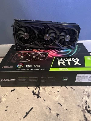 ASUS ROG Strix NVIDIA GeForce RTX 3060 V2 OC 12GB GDDR6 Gaming Graphics Card - Image 1 of 4
