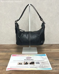 Authentic Coach Black Legacy Demi Leather Mini Hobo Shoulder Bag w/COA - Bild 1 von 6