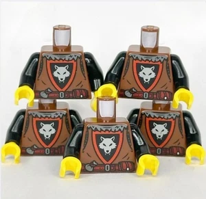 LEGO Castle Wolfpack Torso Minifigure Body Part Wolf Logo 10332 973pb5568c01 x5 - Picture 1 of 3