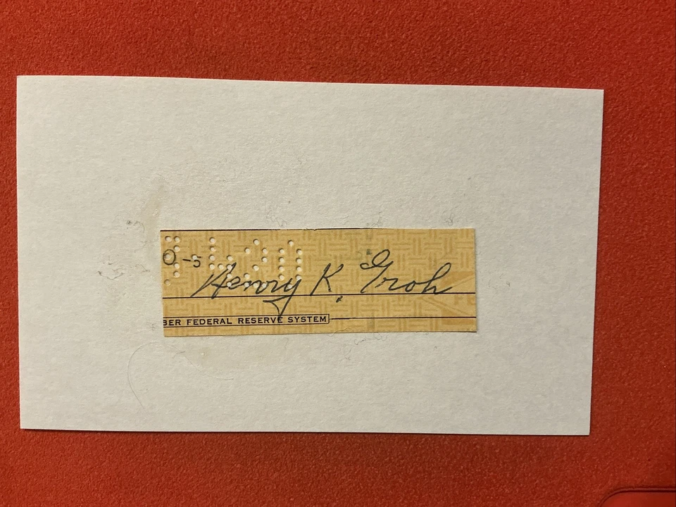 Heinie Groh🔥🔥MLB  1919 Champion Reds🔥🔥RARE Autograph CUT🔥🔥 - Image 1 of 1