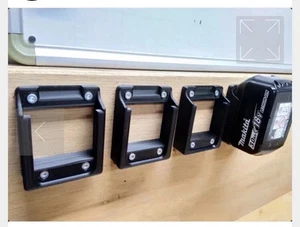 X4 MAKITA 18v Battery Mount Holder For fitting To Wall VAN Workshop UK stock - Picture 1 of 7