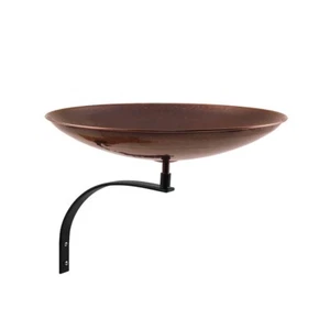 ACHLA Burnt Birdbath with Wall Mount Bracket, Burnt Copper - BCB-01-WM - Picture 1 of 1