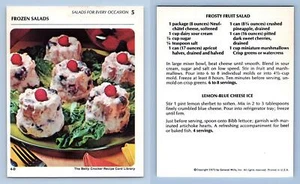 Frozen Salads #5 Salads Betty Crocker 1971 Recipe Card - Picture 1 of 1